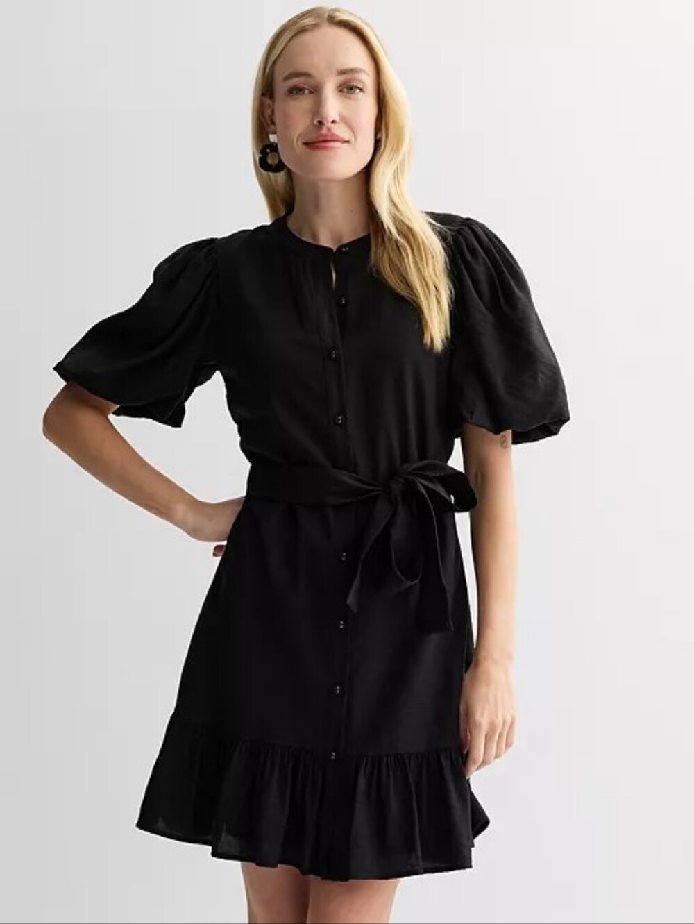 Women's Nine West Button Front Fit & Flare Dress